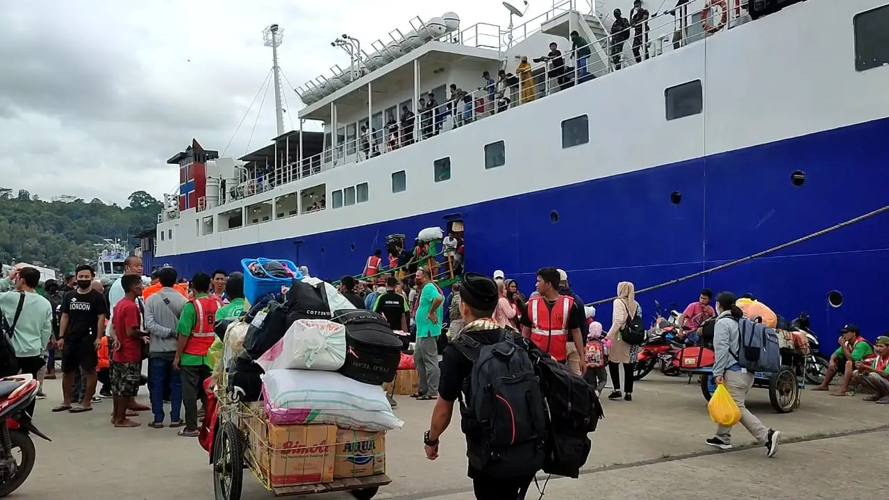 balik gratis dengan kapal laut